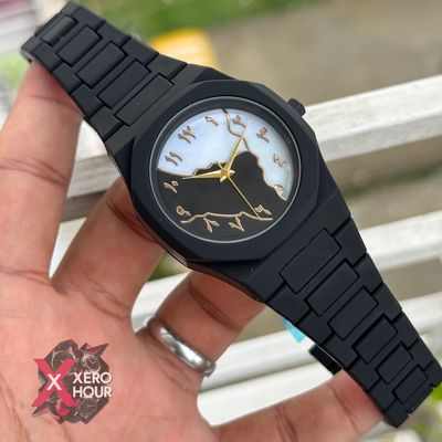Arabic Aura watch | Golden shade White Black dial_img_0
