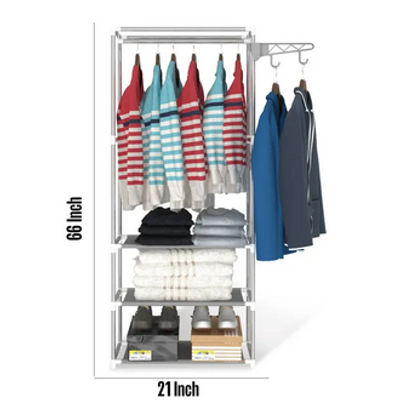 Fashionable 3 Layer Cloth Rack – Multicolor_img_3