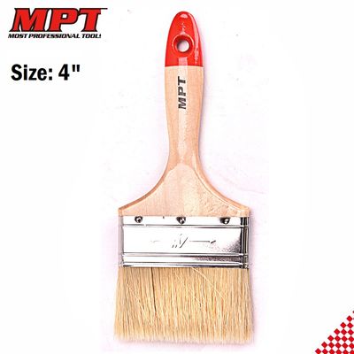 MPT Flat Paint Brush ( 1" | 1.5" | 2" | 2.5" | 3" | 4" ) Heavy Duty Wood Handle; MHI04001_img_7