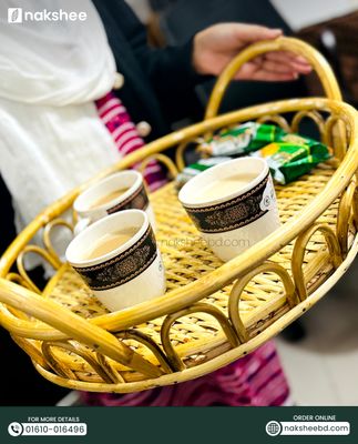 বেতের ট্রে (Cane Tray) - ওভাল আকৃতি (Design Code: T02)_img_0