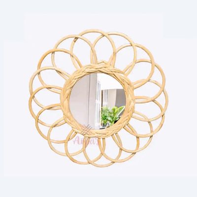 Round Shape Rattan Mirror_img_0