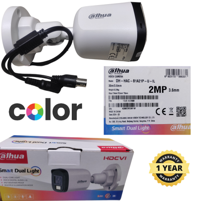Dahua DH-HAC-B1A21P-U-IL 2MP 3.6 MM Dual Light HDCVI Bullet Camera_img_1