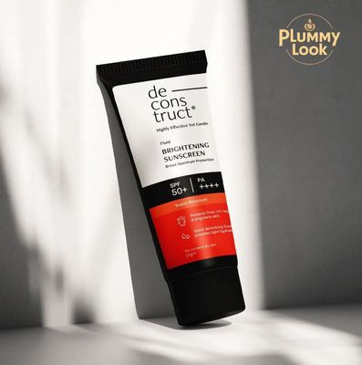 Deconstruct Brightening Sunscreen SPF 50+ And PA++++ | 8 hours Long Lasting Dewy Sunscreen | For Dry Skin | Water Resistant, No White Cast, Quick Absorbing | For Women and Men | 50gm_img_0