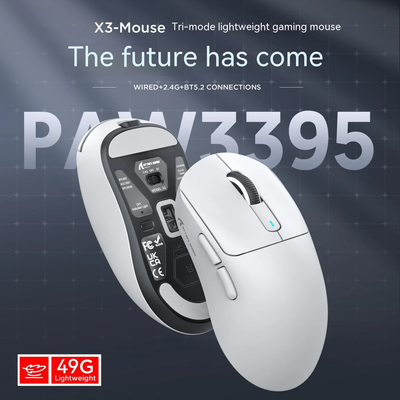 Attack Shark X3 49g PAW3395 Tri-Mode Wireless Gaming Mouse_img_0