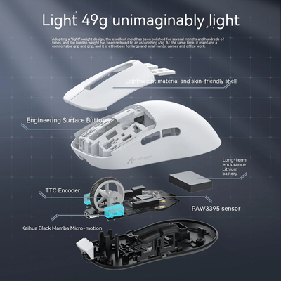 Attack Shark X3 49g PAW3395 Tri-Mode Wireless Gaming Mouse_img_5