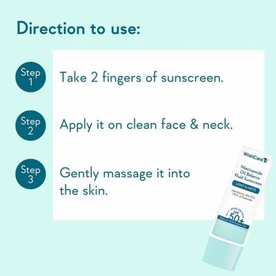 WishCare 5% Niacinamide Oil Balance Fluid Sunscreen SPF 50 PA++++ - Lightweight Matte Sunscreen SPF 50 for Oily Skin & No White Cast 50g_img_1