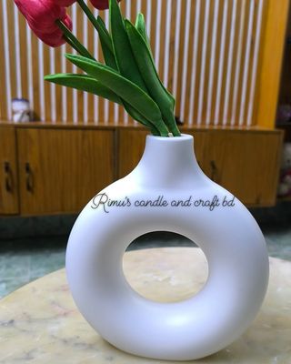 donut flower vase plastic 9 inch ( without flower)_img_0