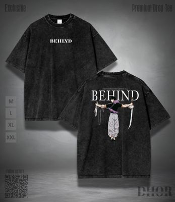 Behind