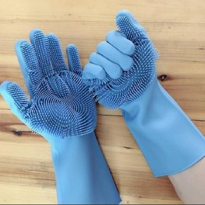 Silicone Dish Washing Kitchen Hand Gloves - রান্নাঘরের জন্য সিলিকনের হ্যান্ড গ্লাভস_img_4