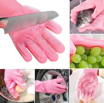 Silicone Dish Washing Kitchen Hand Gloves - রান্নাঘরের জন্য সিলিকনের হ্যান্ড গ্লাভস_img_6