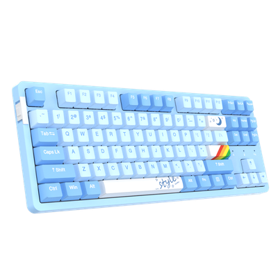 DAREU A87x PRO GASKET TRI-MODE HOT-SWAP 87-KEY RGB BACKLIT MECHANICAL GAMING KEYBOARD WITH VIOLET GOLD PRO / SKY V3 SWITCH_img_1