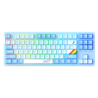 DAREU A87x PRO GASKET TRI-MODE HOT-SWAP 87-KEY RGB BACKLIT MECHANICAL GAMING KEYBOARD WITH VIOLET GOLD PRO / SKY V3 SWITCH_img_2