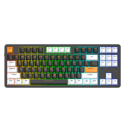 DAREU A87x PRO GASKET TRI-MODE HOT-SWAP 87-KEY RGB BACKLIT MECHANICAL GAMING KEYBOARD WITH VIOLET GOLD PRO / SKY V3 SWITCH_img_4