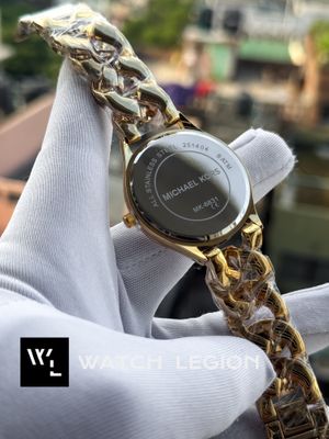 MK SHACKLE GOLDEN BIG CASE WHITE DIAL_img_2