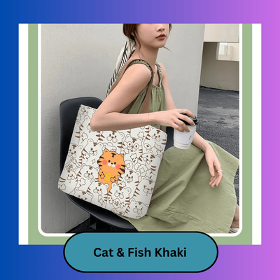 Cat & Fish Khaki