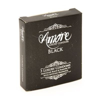 Amore Black Condoms 3pcs_img_0