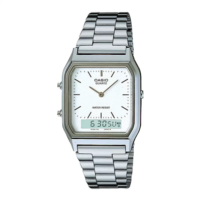 CASIO AQ-230A-7DMQ MEN’S 34 MM QUARTZ ANALOG-DIGITAL WATCH – WHITE DIAL & STAINLESS STEEL BRACELET_img_0