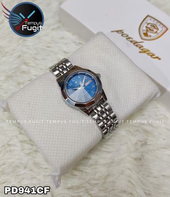Poedagar 3078 Ladies Chain Watch- Blue Dial- Silver Bezel- Silver Chain- TF Code PD941CF_img_8