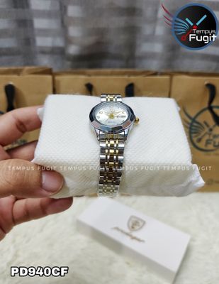 Poedagar 3078 Ladies Chain Watch- Silver Dial- Silver Bezel- Silver+Golden Chain- TF Code PD940CF_img_5