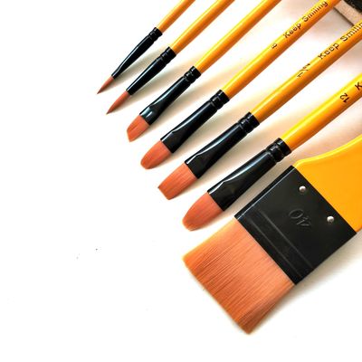 Keep Smiling Artist Brush Set - 7pcs (Flat & Round mix_img_1