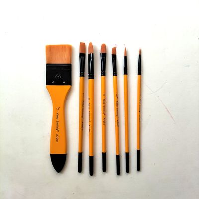 Keep Smiling Artist Brush Set - 7pcs (Flat & Round mix_img_2