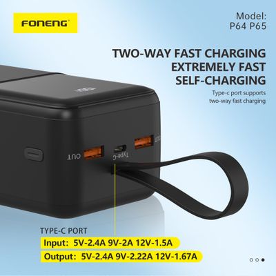 Foneng (P65) 50000mah 22.5w with 3 outputs Power Bank_img_2