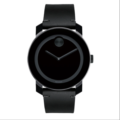 Movado BOLD Men's Black Dial, Black Leather Strap Watch (Model 3600306) (W46)_img_0