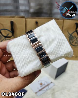 OLEVS 5005L Ladies Chain Watch- Black Dial- Rose Golden Bezel- Black+Rose Golden Chain- TF Code OL946CF_img_13