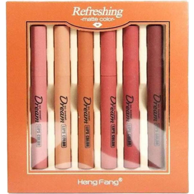 Hengfang Velvet Matte Lipstick Set 6 Colors/set  Non-stick Cup Lip Gloss Net Red Rose Color Lip Makeup_img_4
