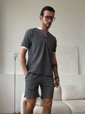 Neck Zipper Polo Shirt | Anther_img_1
