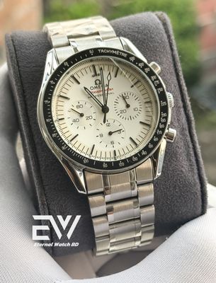 OMEGA CH SPEED MASTER WHITE DIAL BLACK BEZEL SILVER CH_img_1