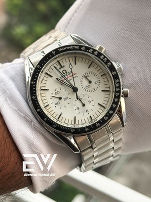 OMEGA CH SPEED MASTER WHITE DIAL BLACK BEZEL SILVER CH_img_2