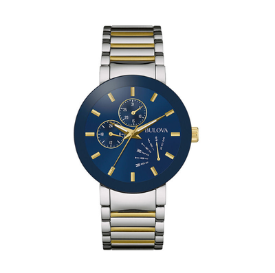 Bulova Men's Two‑Tone Blue Dial Watch – Model 98C123 (W171)_img_0