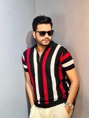 Zigzag knitted unisex Polo_img_0