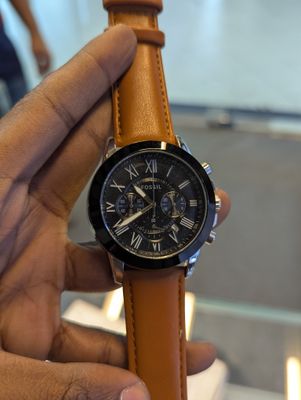Fossil Q Mustard Belt Silver/Black Dial_img_0