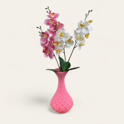 Phalaenopsis Orchid Artificial Flower with Vase_img_1