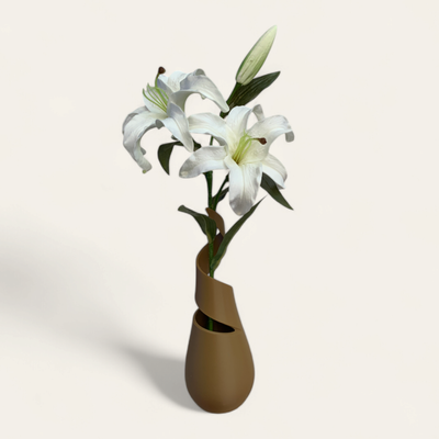 Artificial Lilies With Modern Vase_img_0