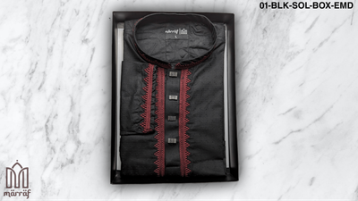 Sophisticated Black Embroidered Panjabi_img_2