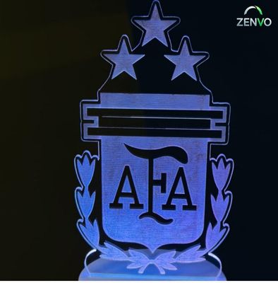 GearUP Acrylic Multicolor Night Lamp (Argentina Football Logo)_img_0