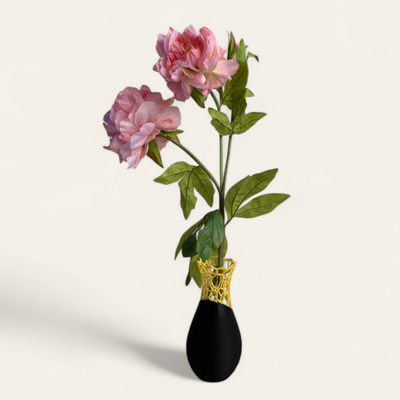 Artificial Genus Paeonia Flower With Vase_img_1