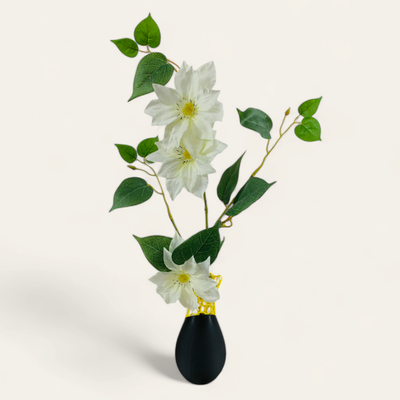 Artificial Clematis Flower With Vase_img_1