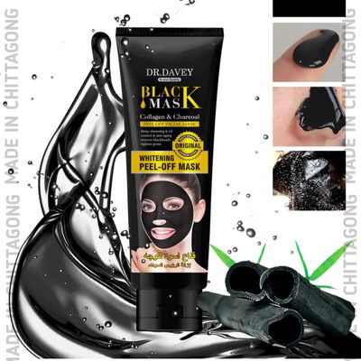 DR Davey Collagen & Charcoal Whitening Peel Off Black Mask_img_1