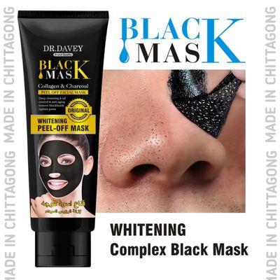 DR Davey Collagen & Charcoal Whitening Peel Off Black Mask_img_2