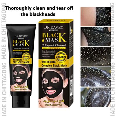DR Davey Collagen & Charcoal Whitening Peel Off Black Mask_img_4