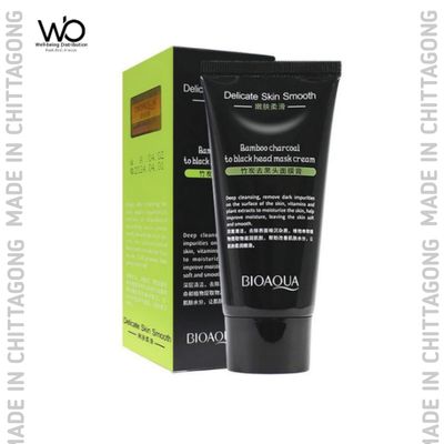 Bioaqua Blackhead Remover Cleaner Purifying Deep Cleansing Acne Black Mud Face Mask Peel-off 60g_img_1