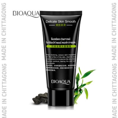 Bioaqua Blackhead Remover Cleaner Purifying Deep Cleansing Acne Black Mud Face Mask Peel-off 60g_img_4