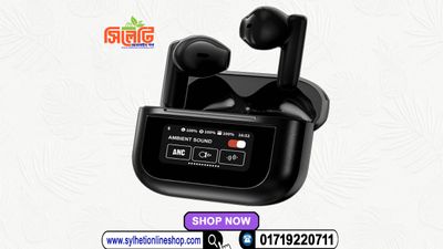 AirPods A9 Pro 2024 Earbuds (Black) | ANC/ENC with LED Touch Screen (Code: 412300)_img_0