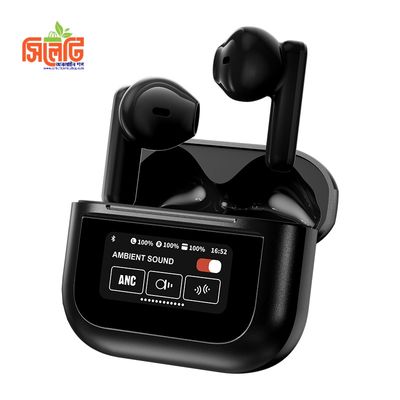 AirPods A9 Pro 2024 Earbuds (Black) | ANC/ENC with LED Touch Screen (Code: 412300)_img_1