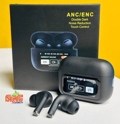 AirPods A9 Pro 2024 Earbuds (Black) | ANC/ENC with LED Touch Screen (Code: 412300)_img_3