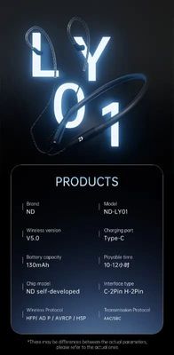 ND LY01  Sports Wireless Bluetooth 5 Neckband Cable_img_1